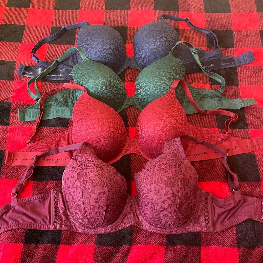 Lot of 4 VS and PINK bras 34ddd
